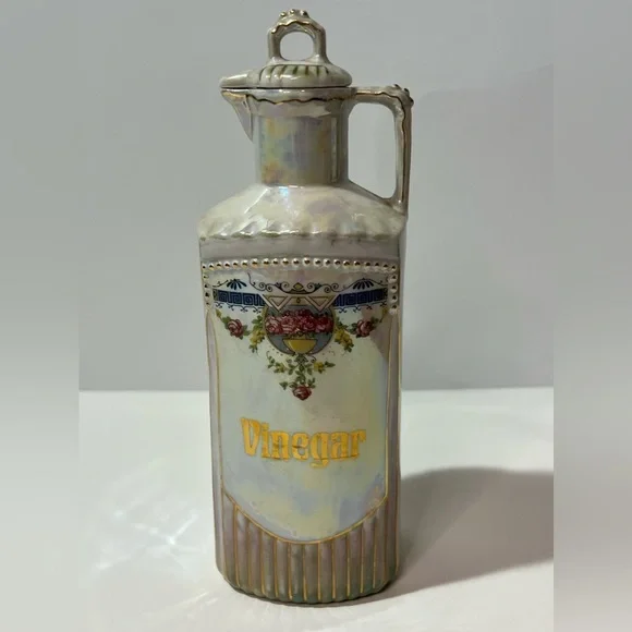 Lustreware 1950s Iridescent German Lusterware Porcelain Vinegar Decanter 2895 - Picture 1 of 14